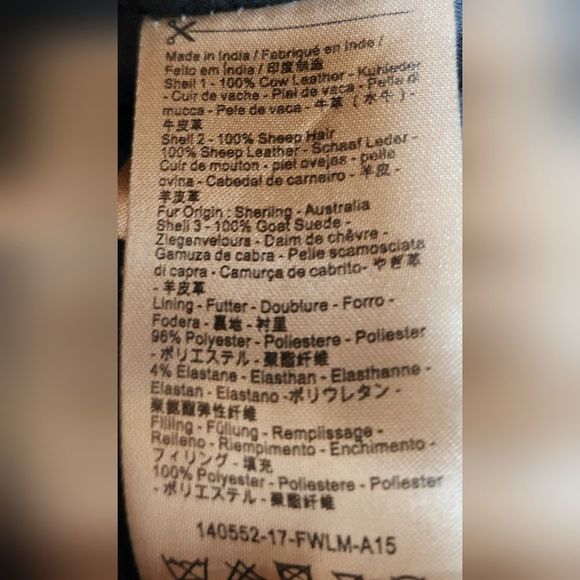 Scotch & Soda women's sheep hair and leather jacket size medium - Picture 7 of 16